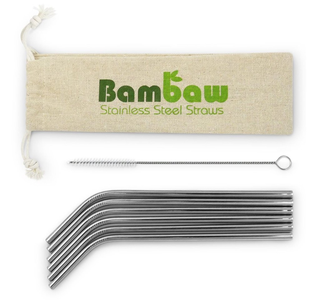 BAMBAW pailles acier inoxydable 6 pce