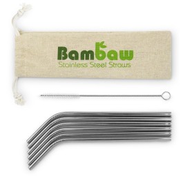 BAMBAW pailles acier inoxydable 6 pce