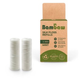 BAMBAW fil dentaire 50m en soie recharge 2 pce