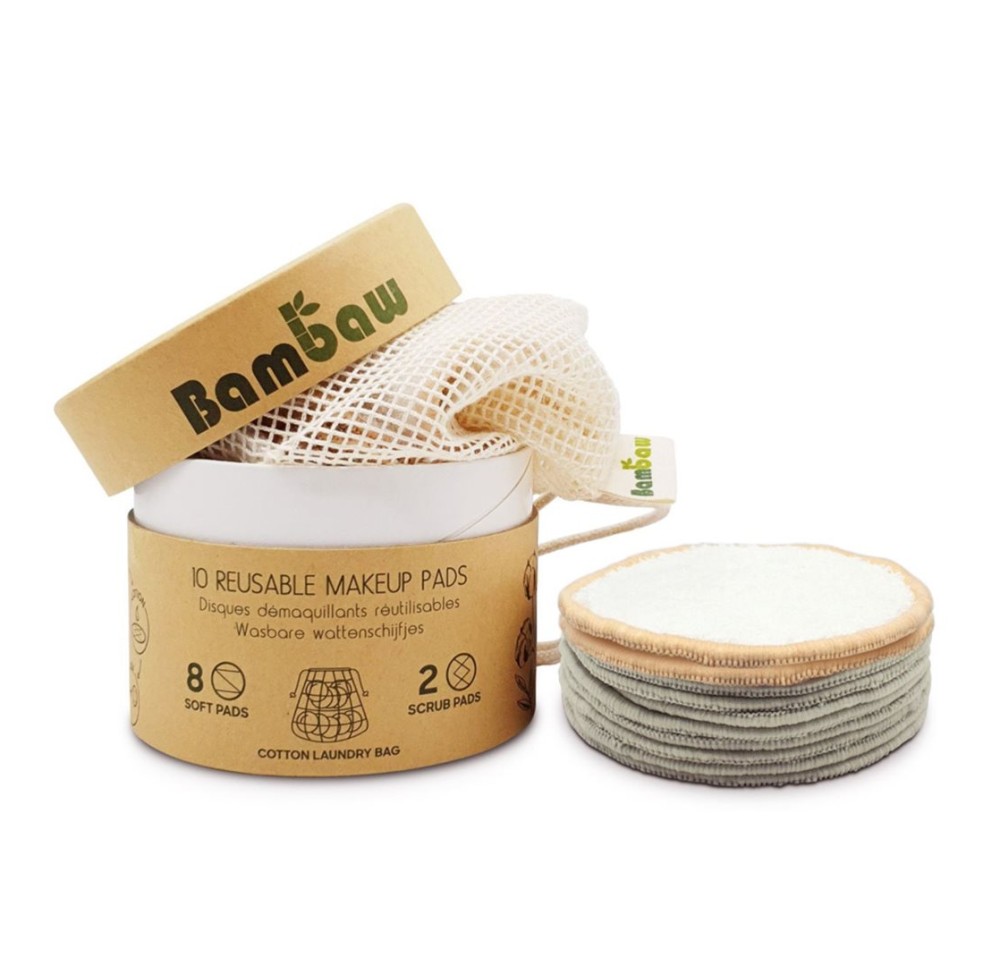 BAMBAW pads pour maquillage réutilisables 10 pce