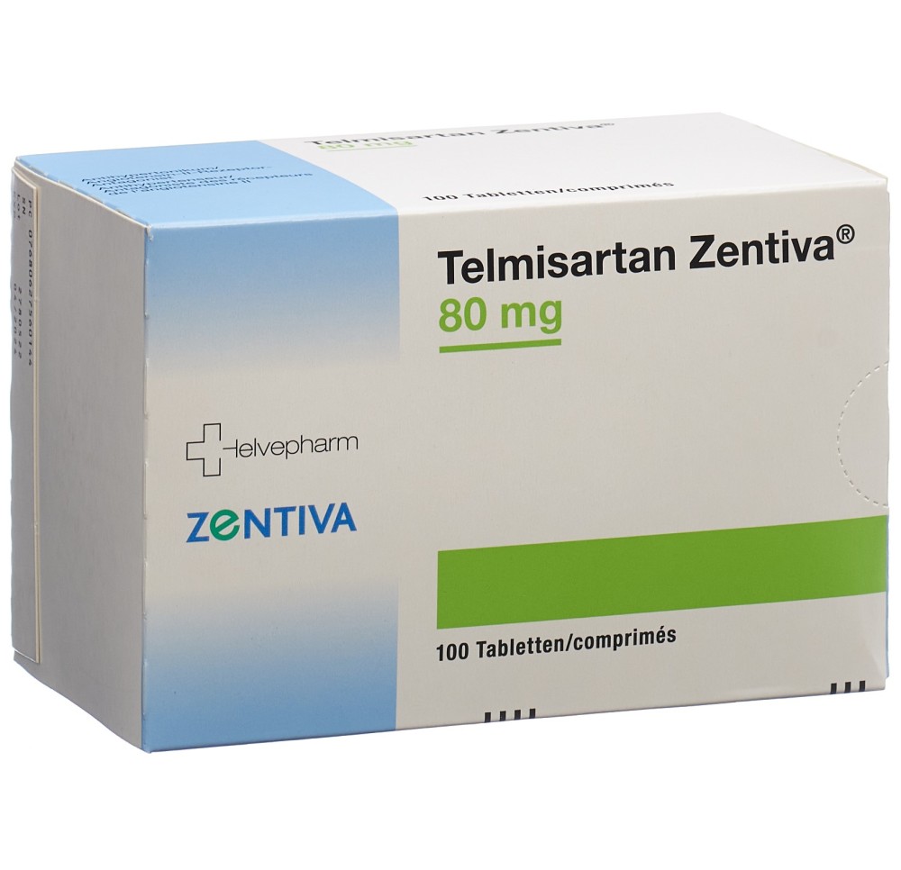 TELMISARTAN Zentiva cpr 80 mg 100 pce TELMISARTAN Zentiva cpr 80 mg 100 pce