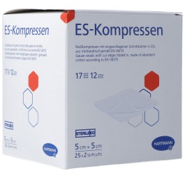 HARTMANN compresse ES t17 5x5cm 12c st 25 x 2 pce