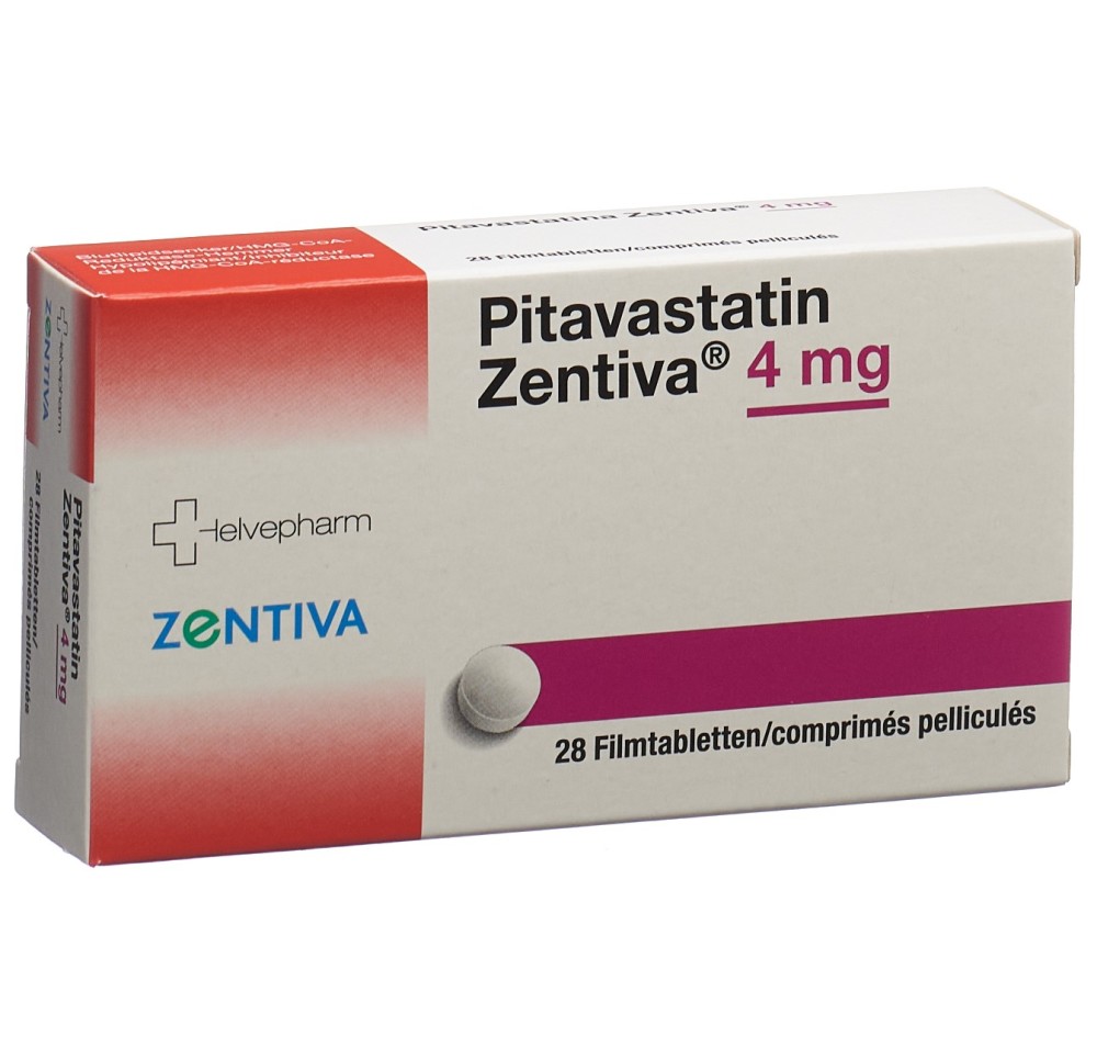 PITAVASTATIN Zentiva cpr pell 4 mg 28 pce PITAVASTATIN Zentiva cpr pell 4 mg 28 pce