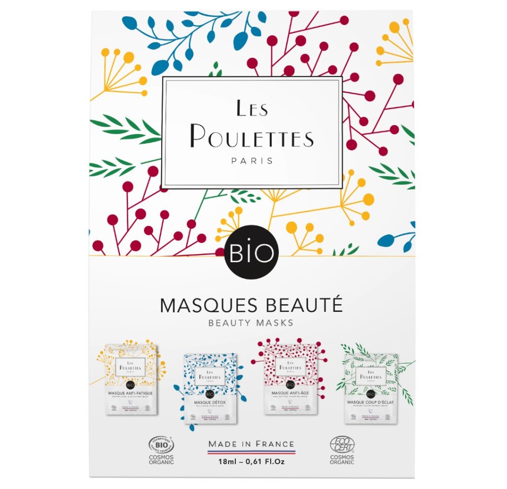 LES POULETTES Masks Set 4 sach 18 ml