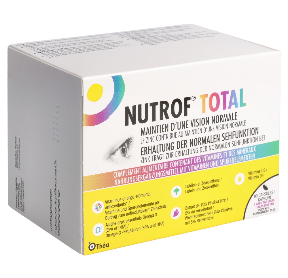 NUTROF Total Vit Spuren Omega 3 caps Vit D3 90 pce NUTROF Total Vit Spuren Omega 3 caps Vit D3 90 pce