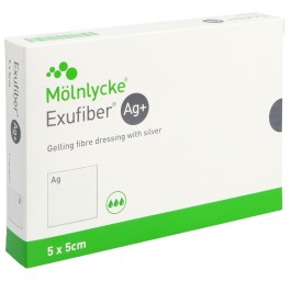 EXUFIBER Ag+ 5x5cm (nouveau) 10 pce