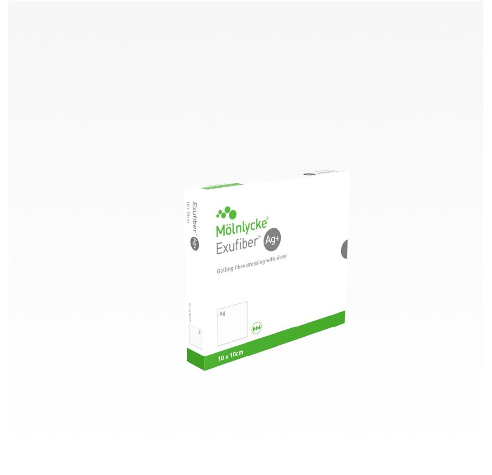 EXUFIBER Ag+ 10x10cm (nouveau) 10 pce