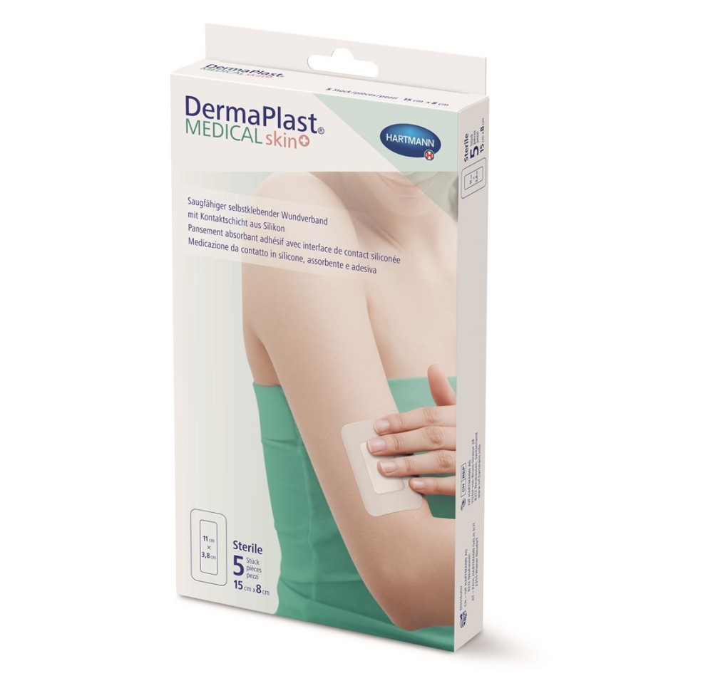 DERMAPLAST Medical skin+ 15x8cm 5 pce