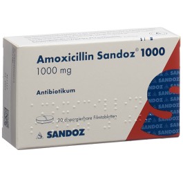 AMOXICILLINE Sandoz cpr disp 1000 mg 20 pce