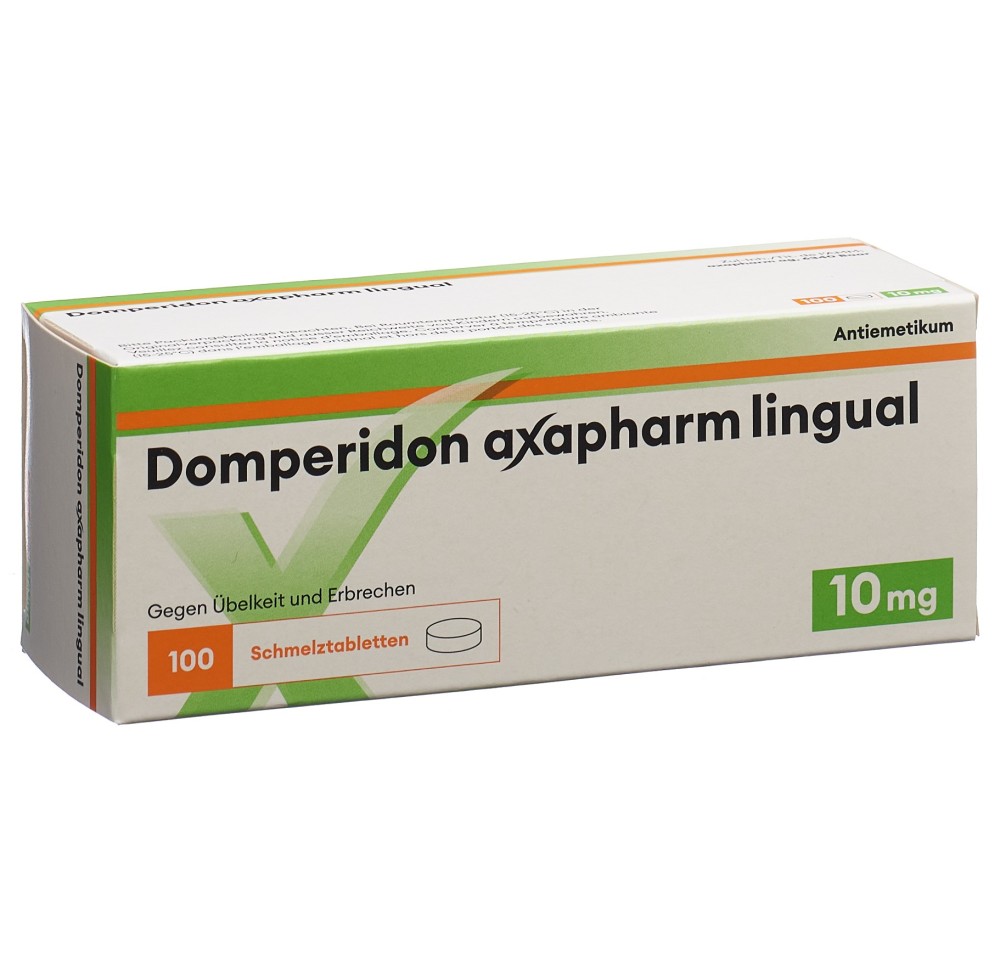 DOMPERIDONE axapharm lingual 10 mg 100 pce DOMPERIDONE axapharm lingual 10 mg 100 pce