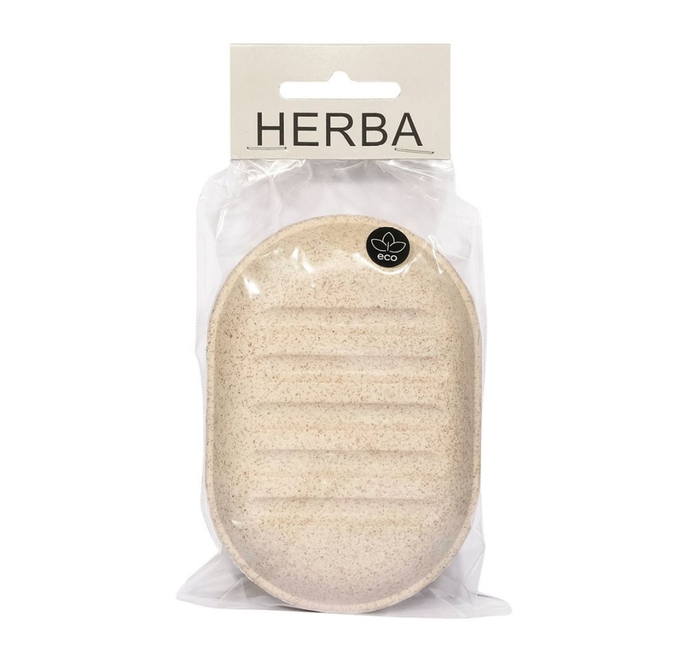 HERBA boîte à savon paille de blé beige