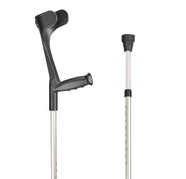 SAHAG béquille ergo soft 76-96cm alu noir 1 paire