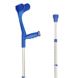 SAHAG béquille ergo 76-96cm alu bleu 1 paire
