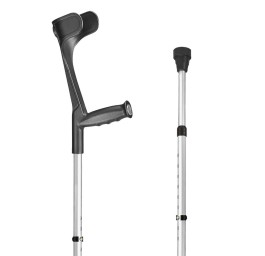 SAHAG béquille ergo 76-96cm alu noir 1 paire