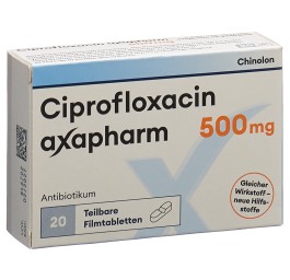CIPROFLOXACINE axapharm cpr pell 500 mg 20 pce