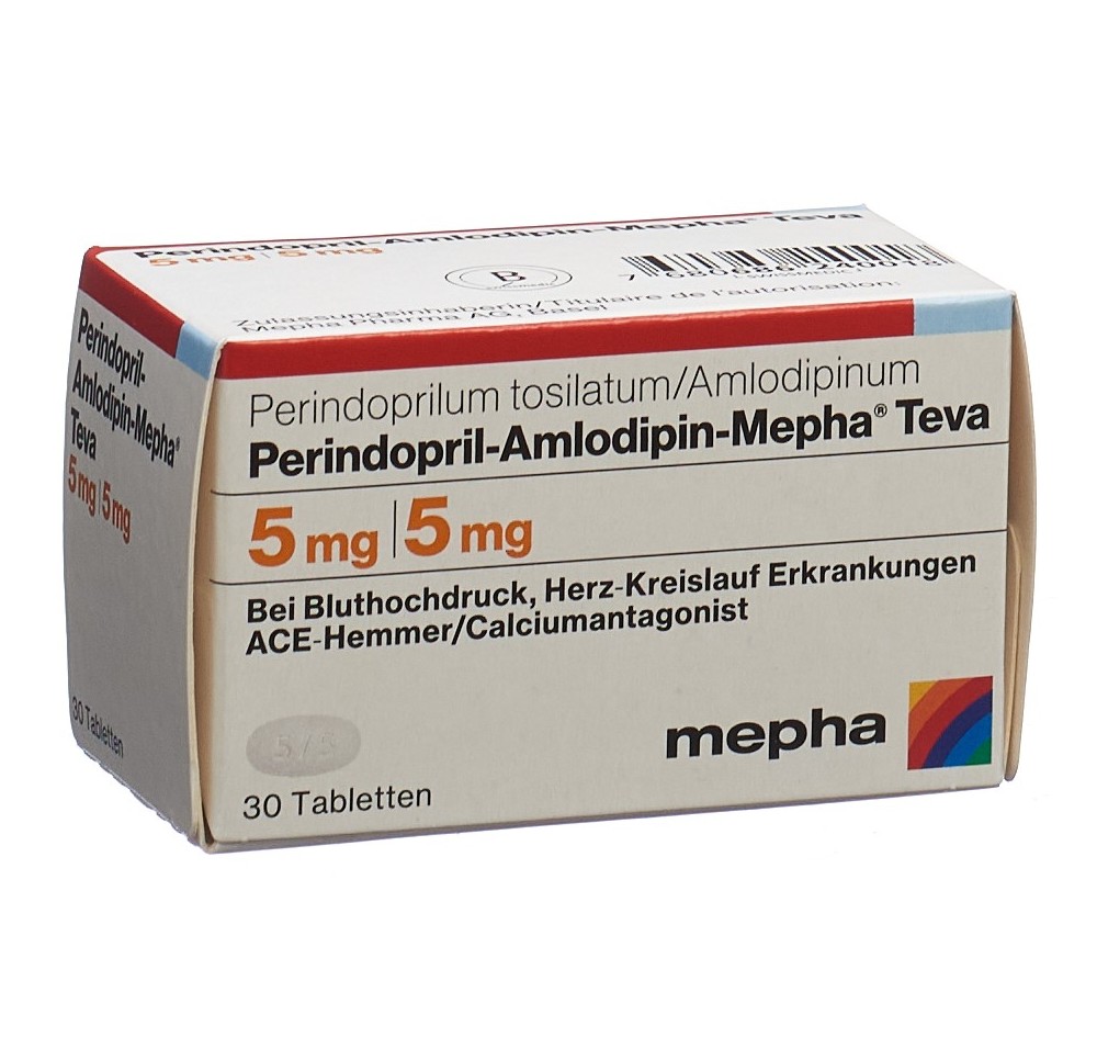 PERINDOPRIL Amlodipin-Mepha Teva 5/5mg 30 pce PERINDOPRIL Amlodipin-Mepha Teva 5/5mg 30 pce
