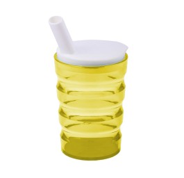 SUNDO gobelet rainures syst anti-fuit 200ml jaune