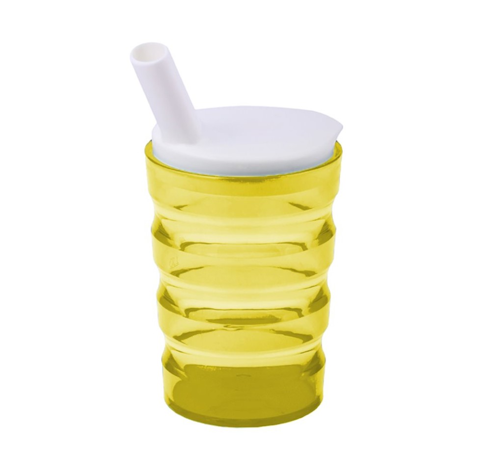 SUNDO gobelet rainures syst anti-fuit 200ml jaune