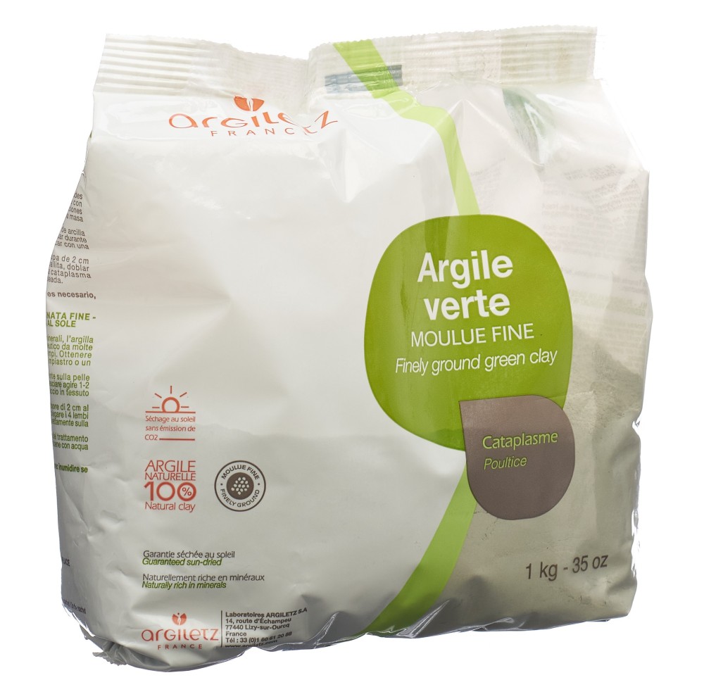 ARGILETZ argile verte pdr moulue fine sach 1 kg