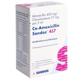 CO-AMOXICILLINE Sandoz 457 mg p susp 35 ml