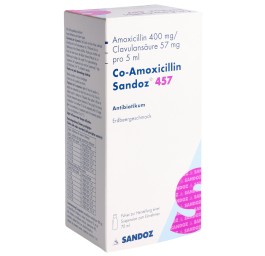 CO-AMOXICILLINE Sandoz 457 mg p susp 70 ml