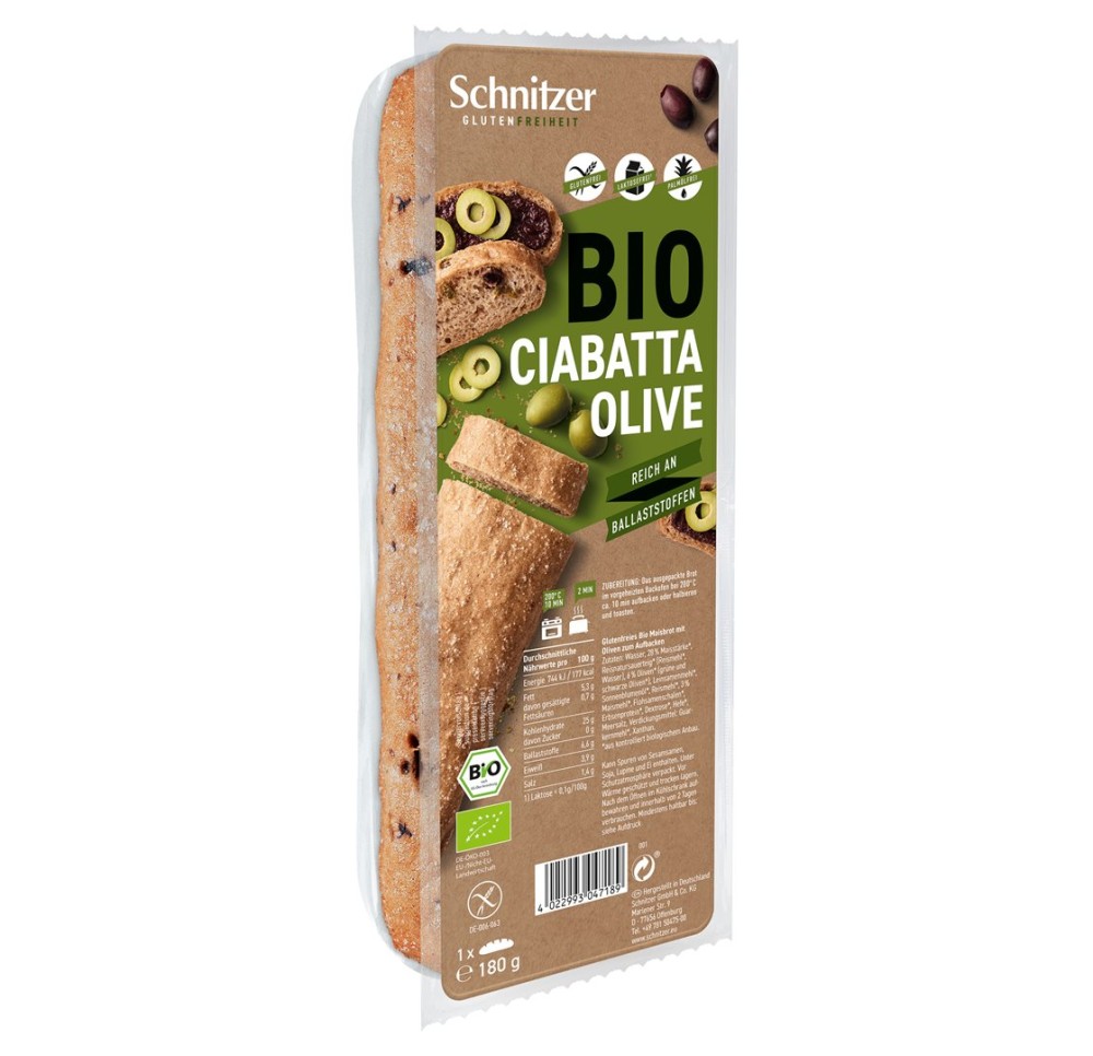 SCHNITZER Bio ciabatta olive sach 180 g
