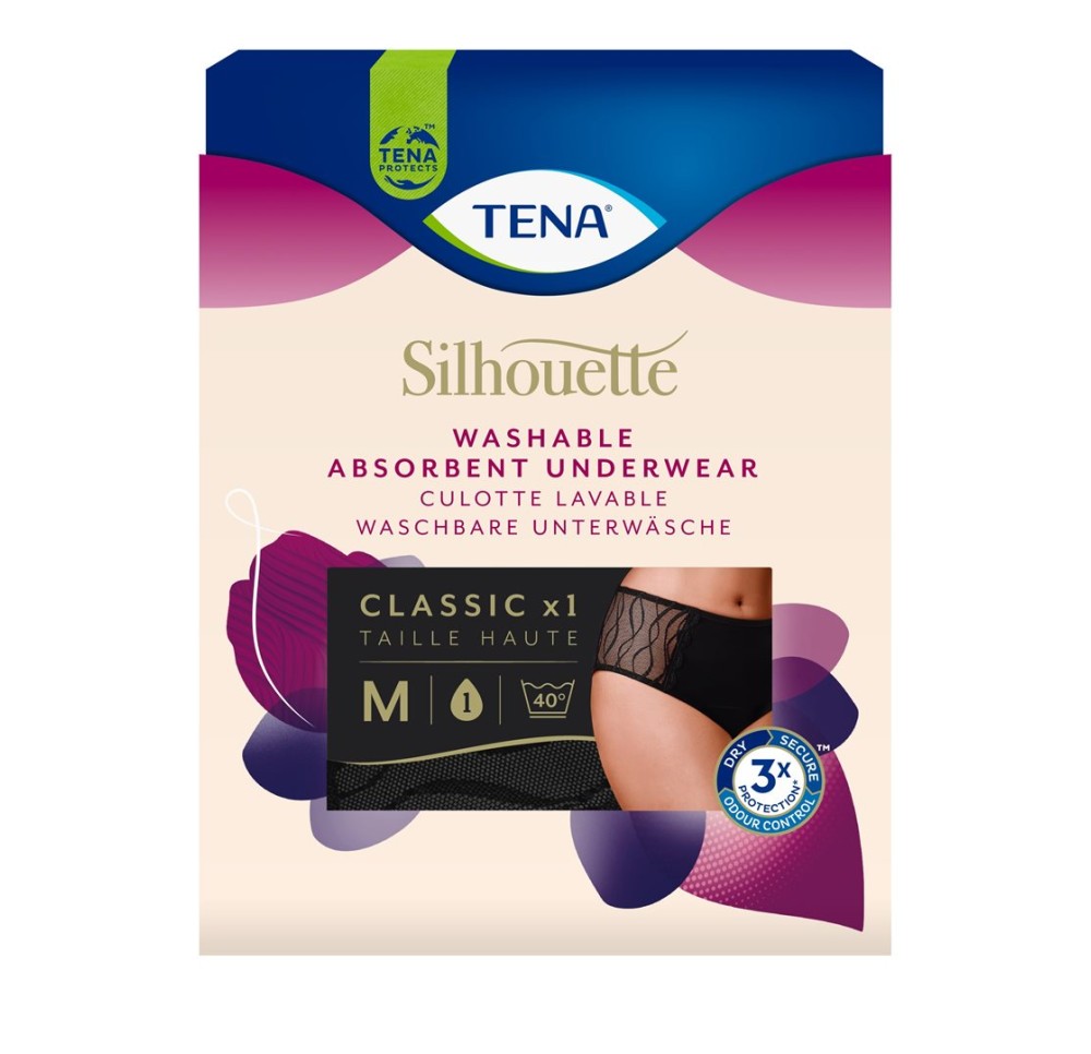 TENA Silhou Class Washable Underwear M noir 4 pce TENA Silhou Class Washable Underwear M noir 4 pce