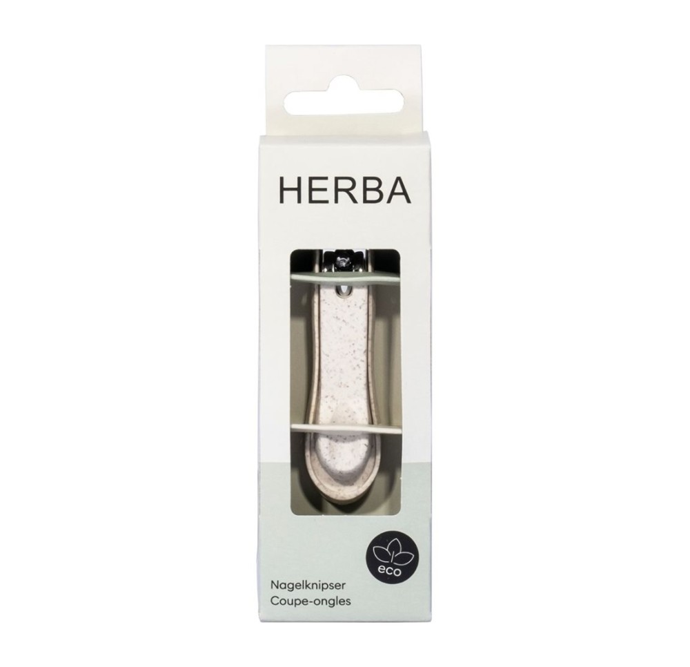 HERBA coupe-ongles avec récipient PP beige
