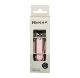 HERBA coupe-ongles avec récipient PP rose