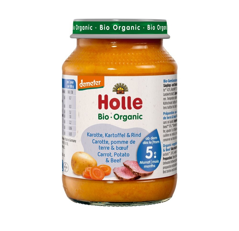 HOLLE carotte pomme de terre & boeuf 190 g HOLLE carotte pomme de terre & boeuf 190 g