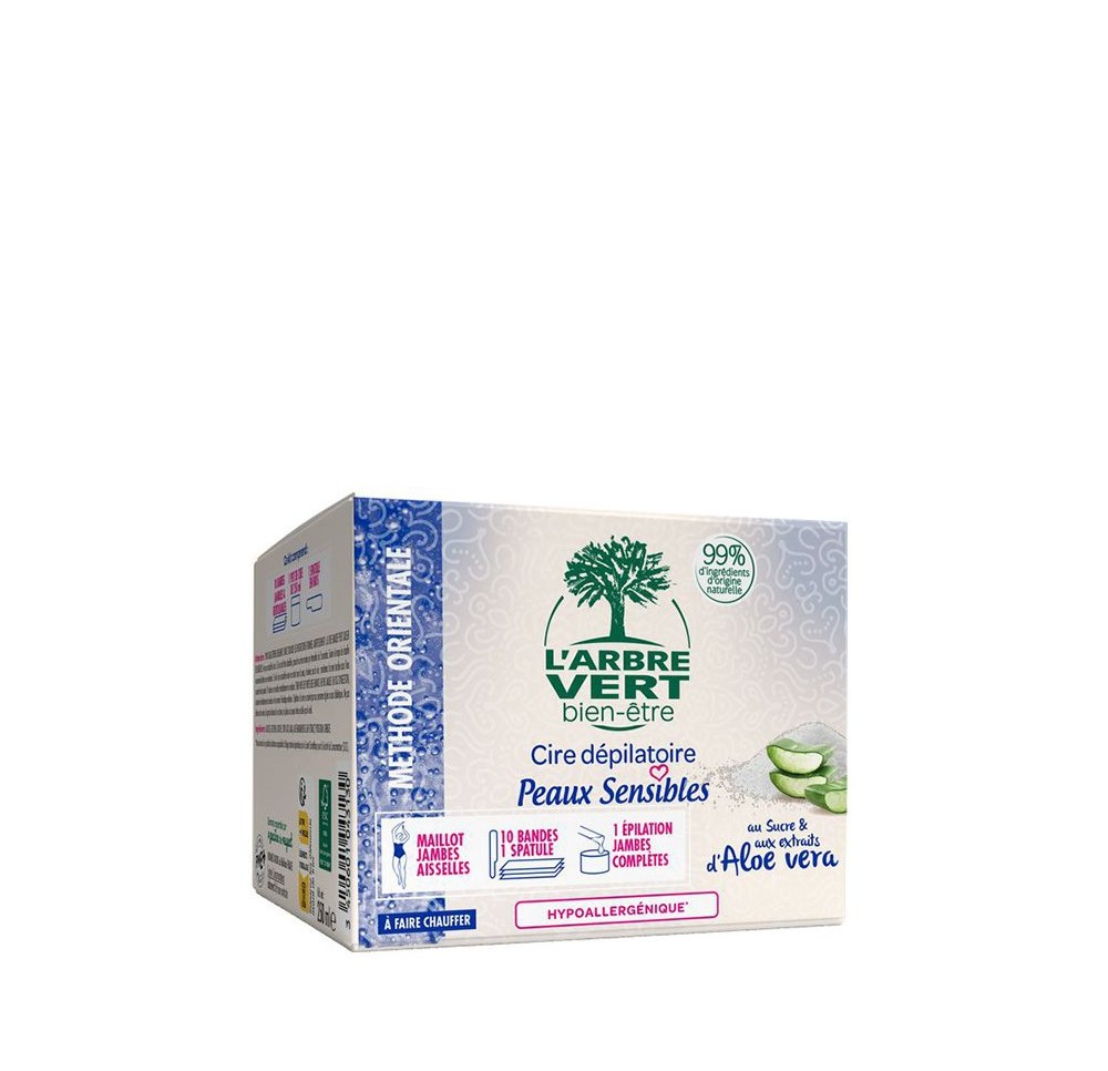 L'ARBRE VERT cire dépilatoire peaux sens fr 250 ml