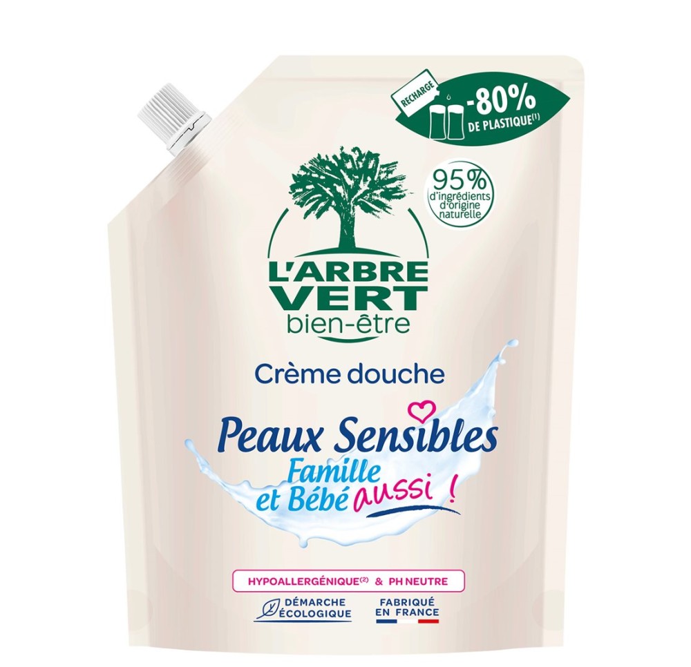 L'ARBRE VERT douche peaux sens recharge fr 500 ml