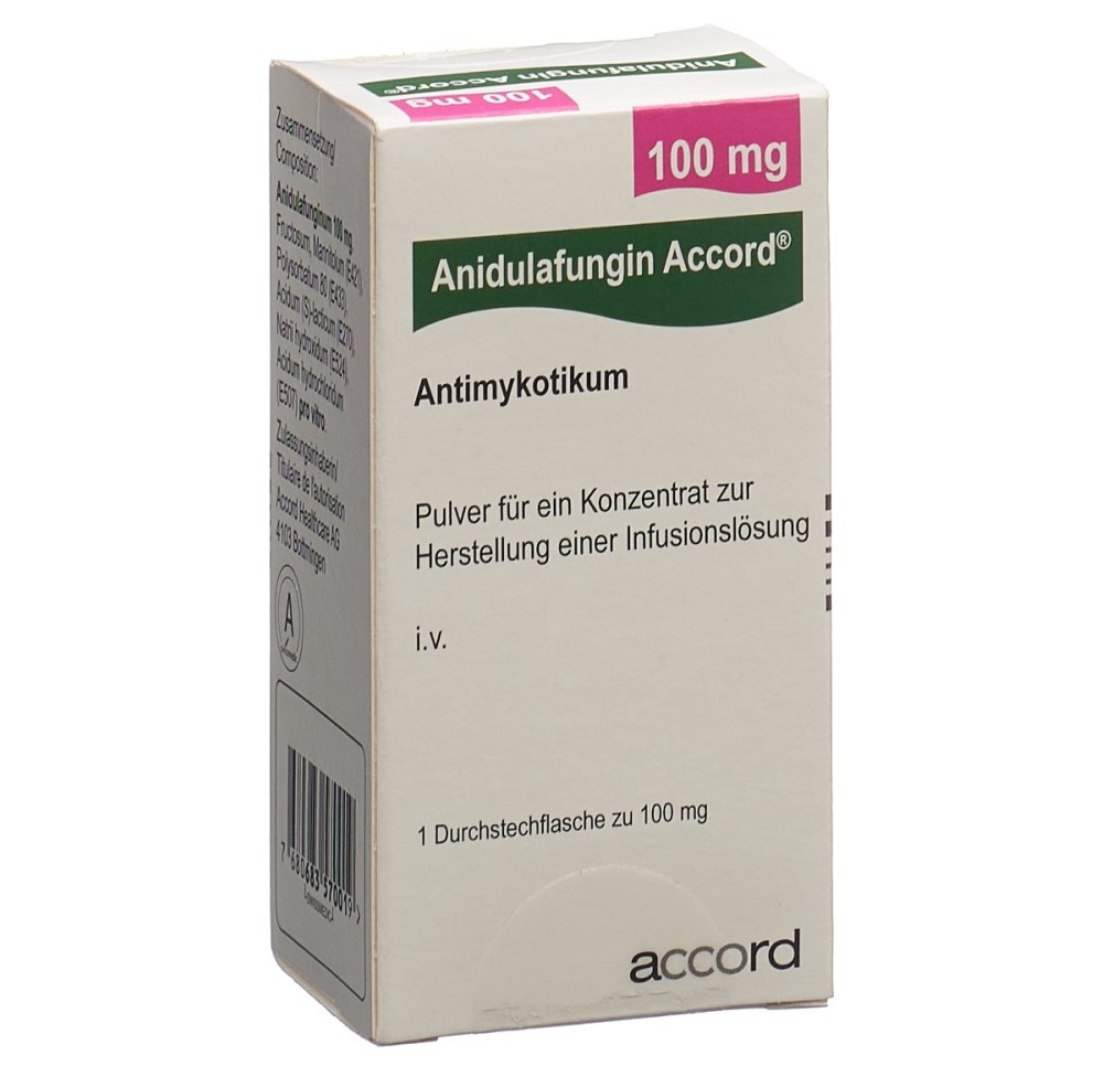 ANIDULAFUNGIN Accord subst sèche 100 mg flac