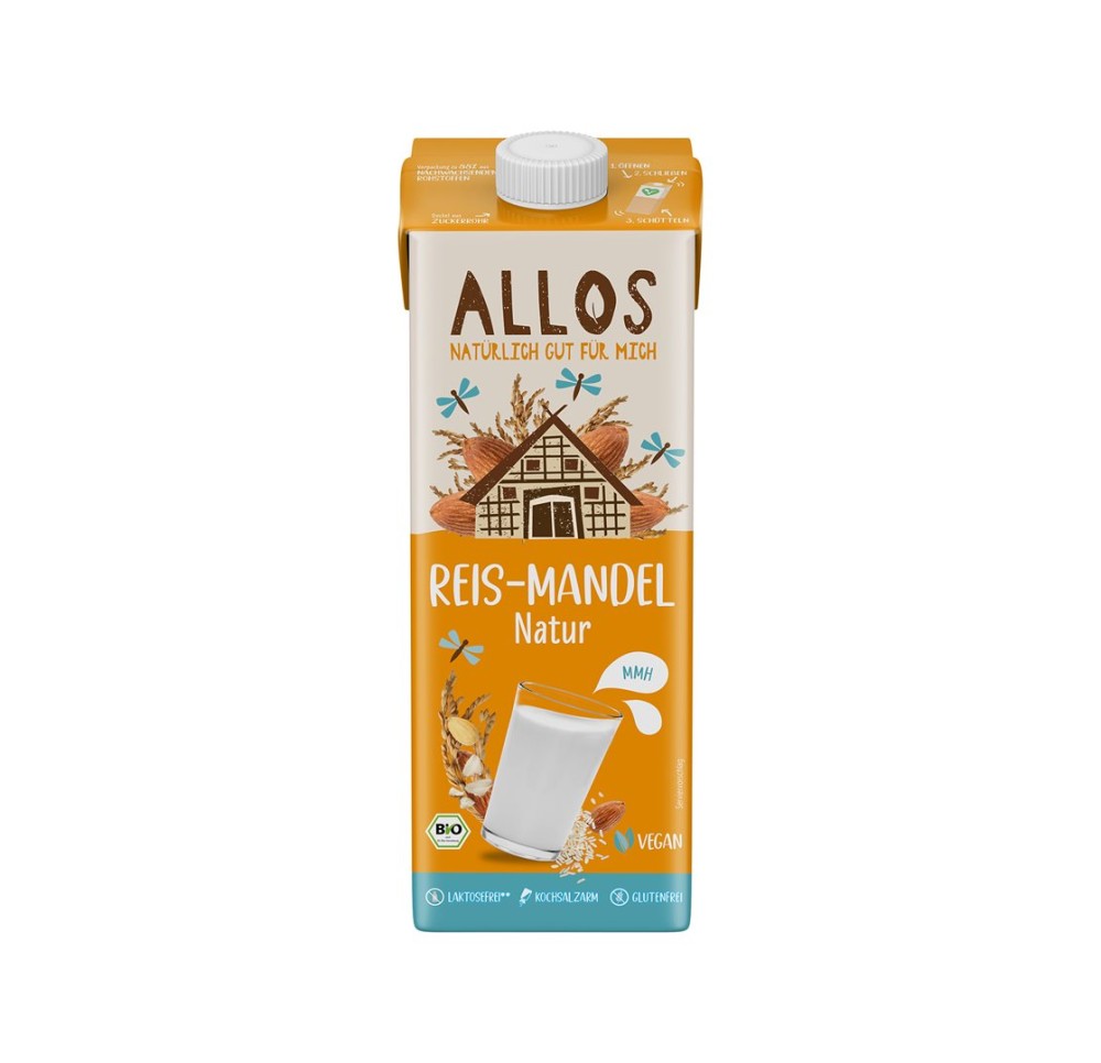 ALLOS drink au riz-amande tétra 1 lt ALLOS drink au riz-amande tétra 1 lt