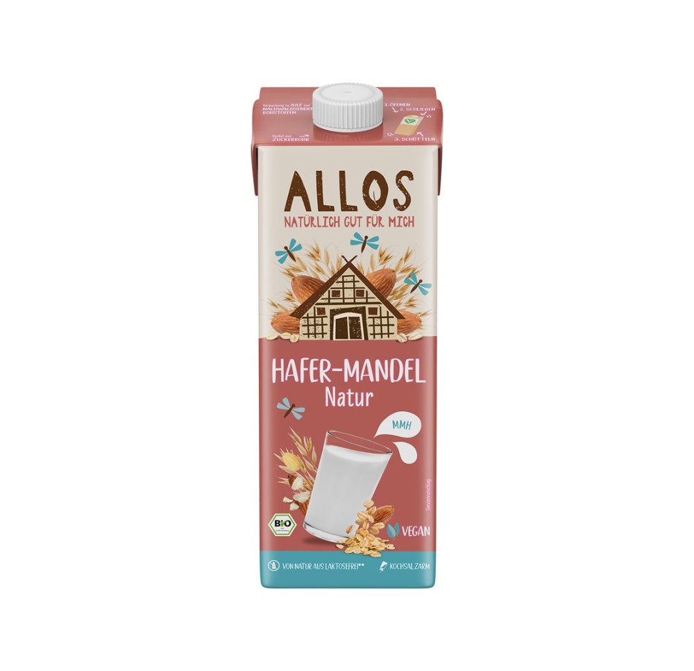 ALLOS drink à l'avoine-amande tétra 1 lt ALLOS drink à l'avoine-amande tétra 1 lt
