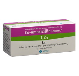 CO-AMOXICILLIN Labatec subst sèche 1.2 g 10 pce