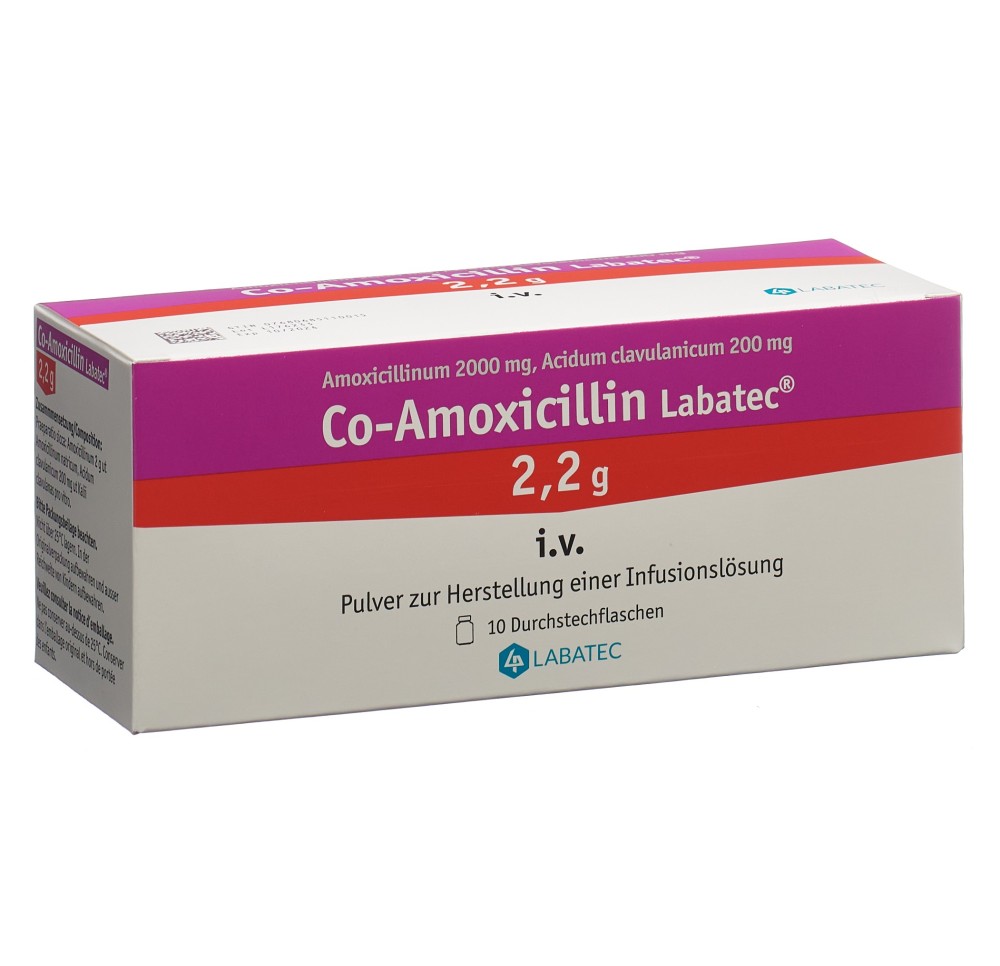 CO-AMOXICILLIN Labatec subst sèche 2.2 g 10 pce