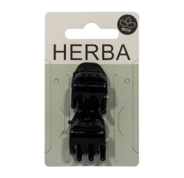 HERBA Ecofriendly pince 2.2cm noir 2 pce