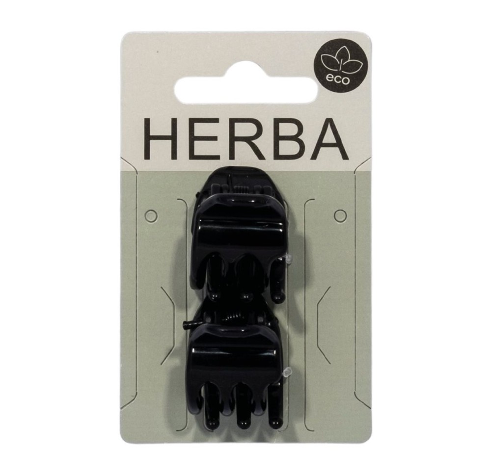 HERBA Ecofriendly pince 2.2cm noir 2 pce