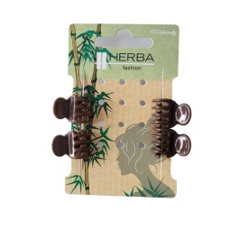 HERBA Ecofriendly petite pince 1.6cm brun 4 pce