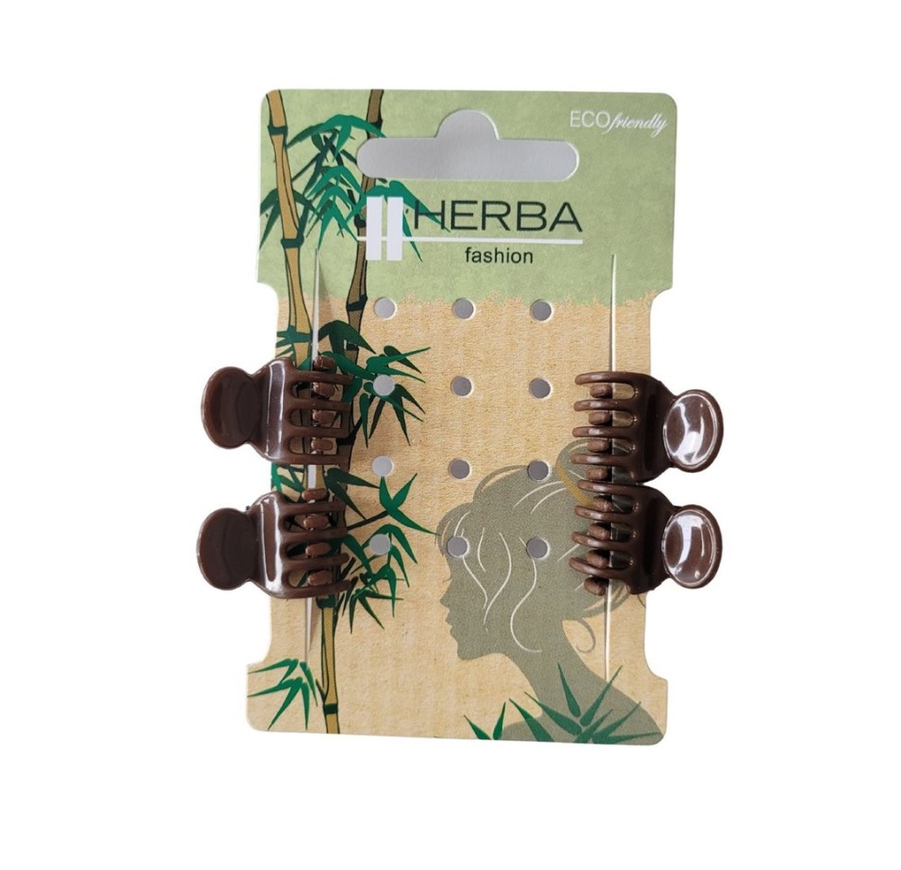 HERBA Ecofriendly petite pince 1.6cm brun 4 pce