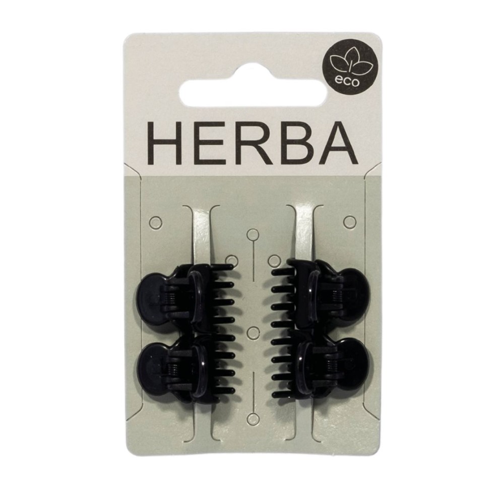 HERBA Ecofriendly petite pince 1.6cm noir 4 pce