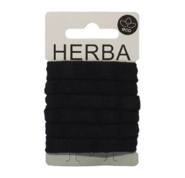 HERBA Ecofriendly élastique Ø5cm noir 6 pce