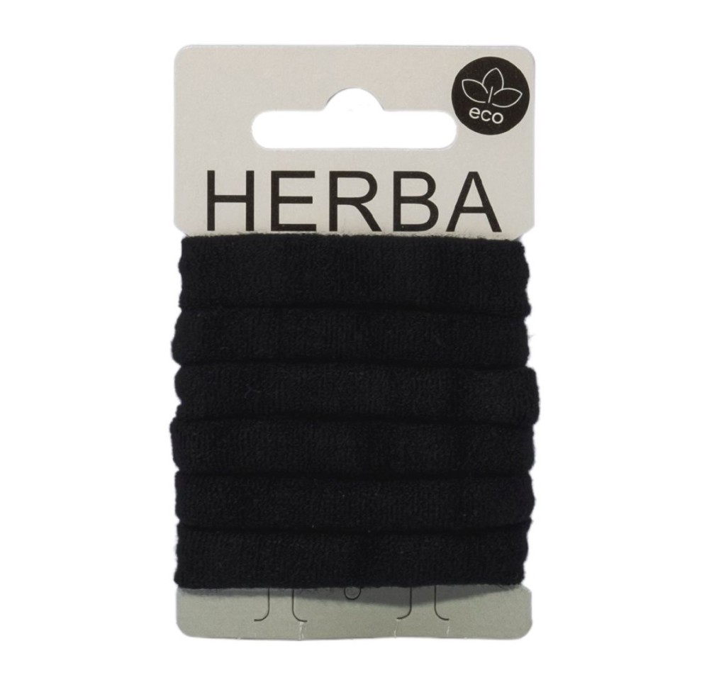 HERBA Ecofriendly élastique Ø5cm noir 6 pce