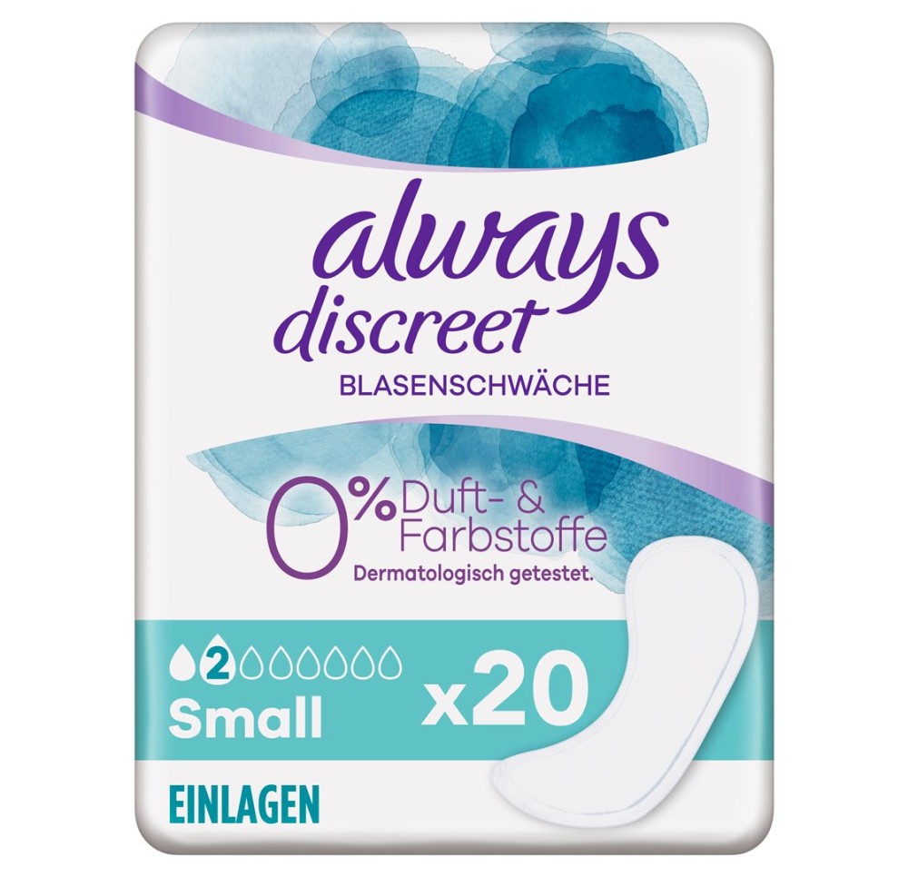 ALWAYS Discreet incontinence Small 0% sach 20 pce