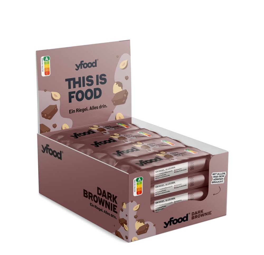 YFOOD hautes proté barre brownie foncé 12 x 60 g YFOOD hautes proté barre brownie foncé 12 x 60 g