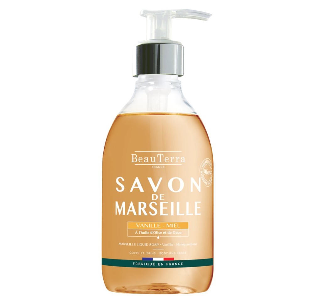 BEAUTERRA savon Marseille liq van miel 300 ml