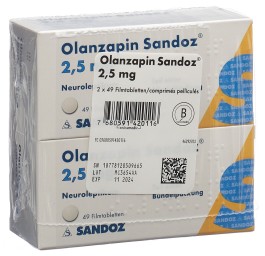 OLANZAPINE Sandoz cpr pell 2.5 mg 2 x 49 pce