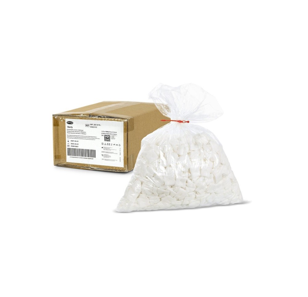 MARLY tampons carrés 2.5x2.5cm 1000 pce