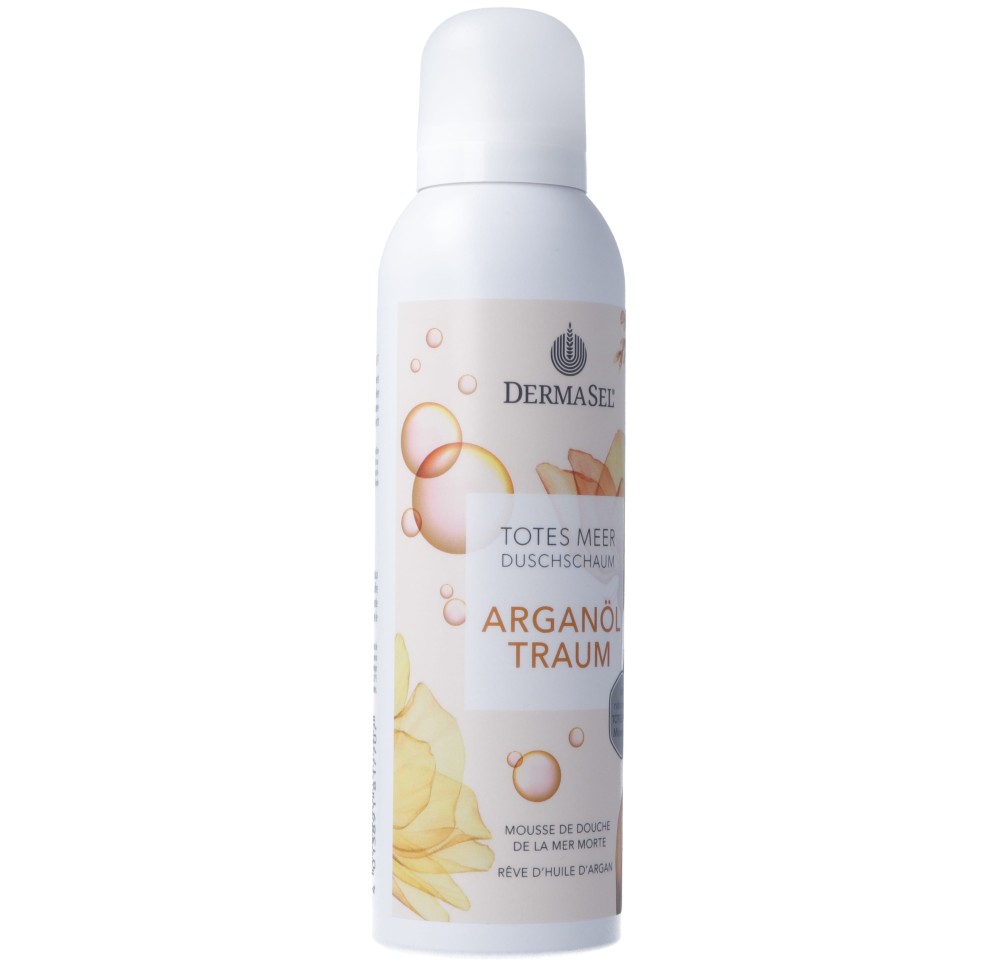 DERMASEL mousse de douche rêve huile arg af 200 ml